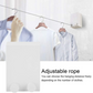 Retractable Clothesline - Clothes Drying Rope Adjustable