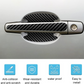 8PCS/SET Carbon Fiber Car Door Handle Protector Cover Inner Bowl Anti Scratch Sticker