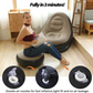 Portable Inflatable Bed Sofa Flocking Couch Set with Footstool