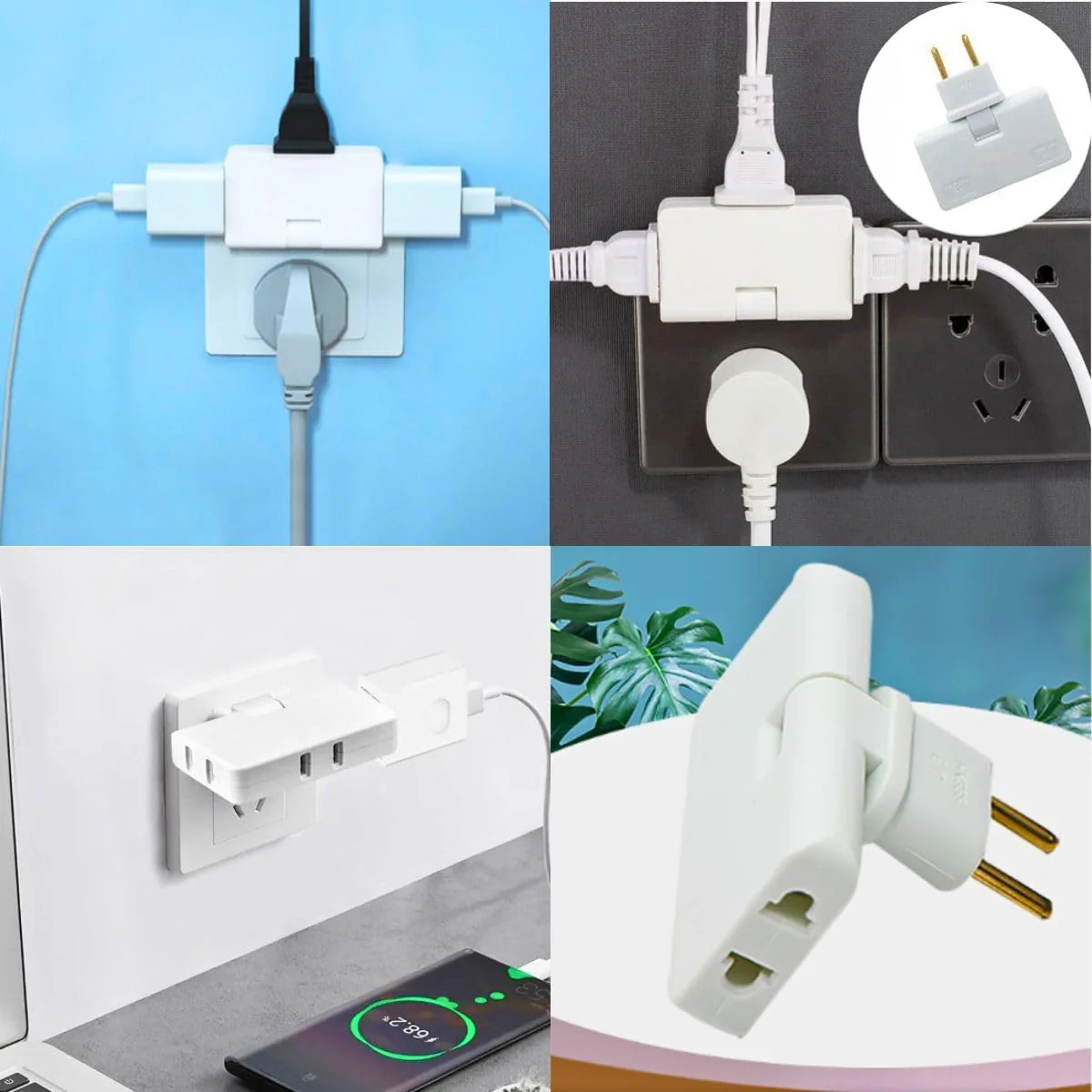Rotating Flat Wall Socket
