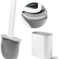 Silicone Toilet Brush Set - Bendable Deep Cleaning Feature