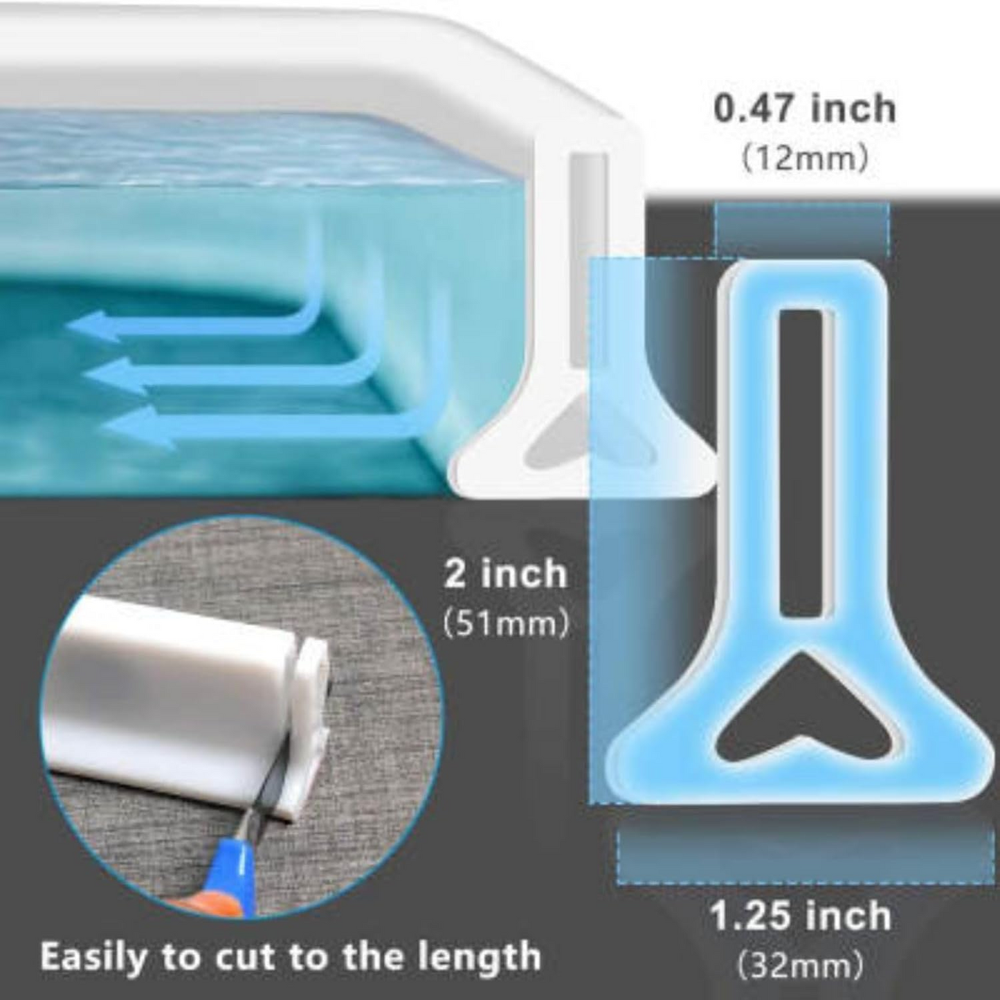 Collapsible Silicone Shower Water Guard