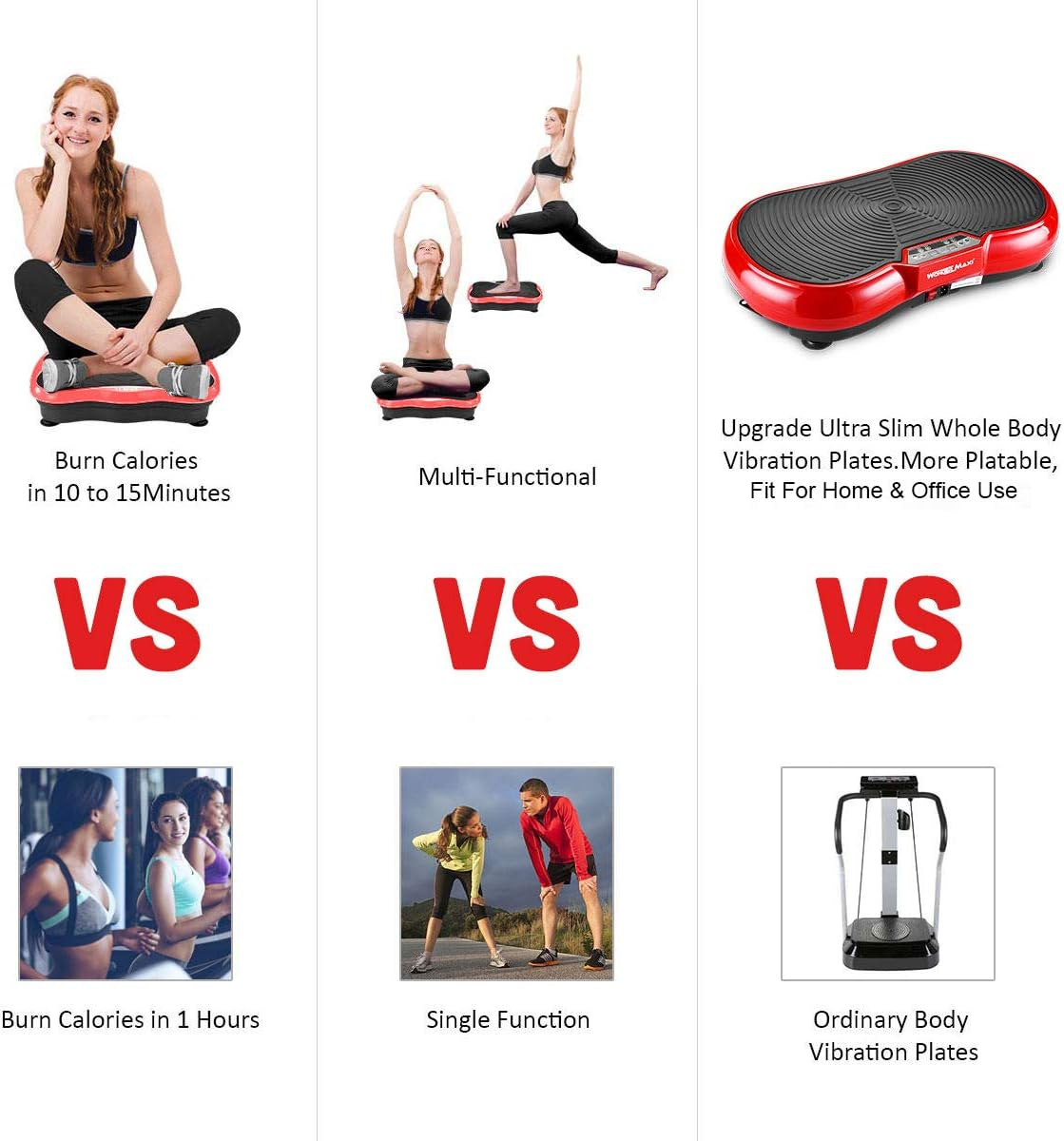 Whole Body Vibration Plate Machine With Remote Control and Resistance Bands