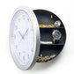 Hidden Clock Safe Gold Or Silver Color Retro Round Wall clock