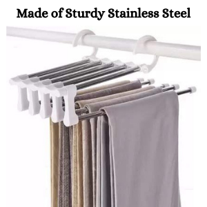 Multifunctional Wardrobe 5 Layers Pants Storage Rack Hangers Holders 5 In 1