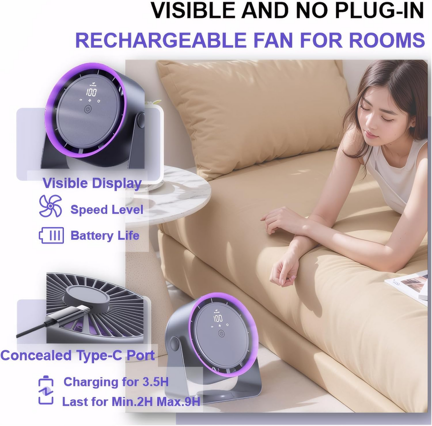 Portable Desktop Circular Fan