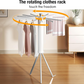 Folding Tripod Clothes Airer – Compact Drying Rack with 16 Rotating Arms, Aluminum, Indoor/Outdoor Use