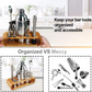 Cocktail Shaker Set Bartender Kit, Bar Set with Bamboo Stand 12 Piece Bartending Tools with Mocktail Recipes Booklet