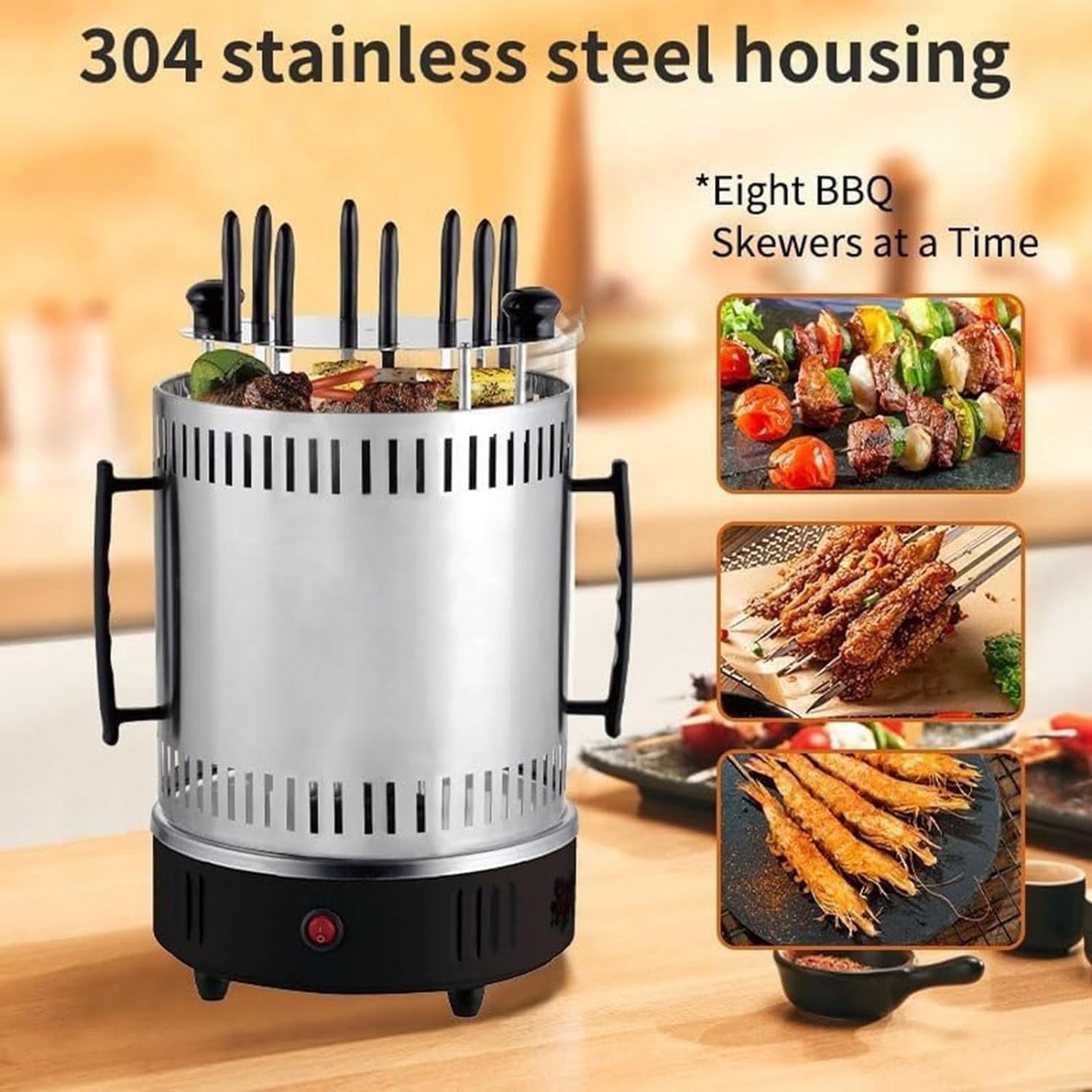 Electric Skewers Grill, Smokeless indoor barbecue machine R8612 - R8619