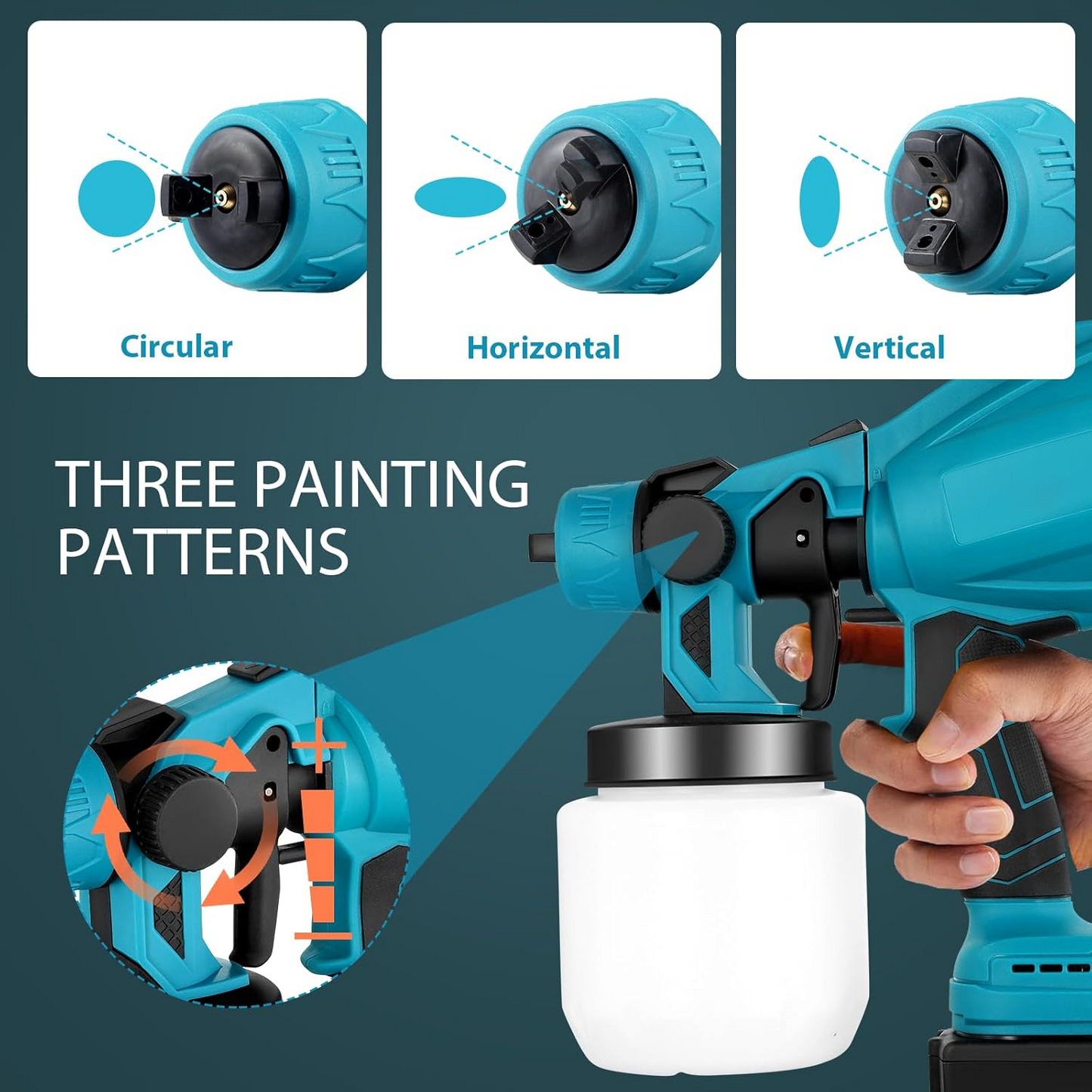 Cordless Paint Sprayer With 2 Battery