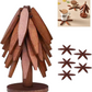 Walnut  Wooden Tree Table Mat,Foldable Trivets
