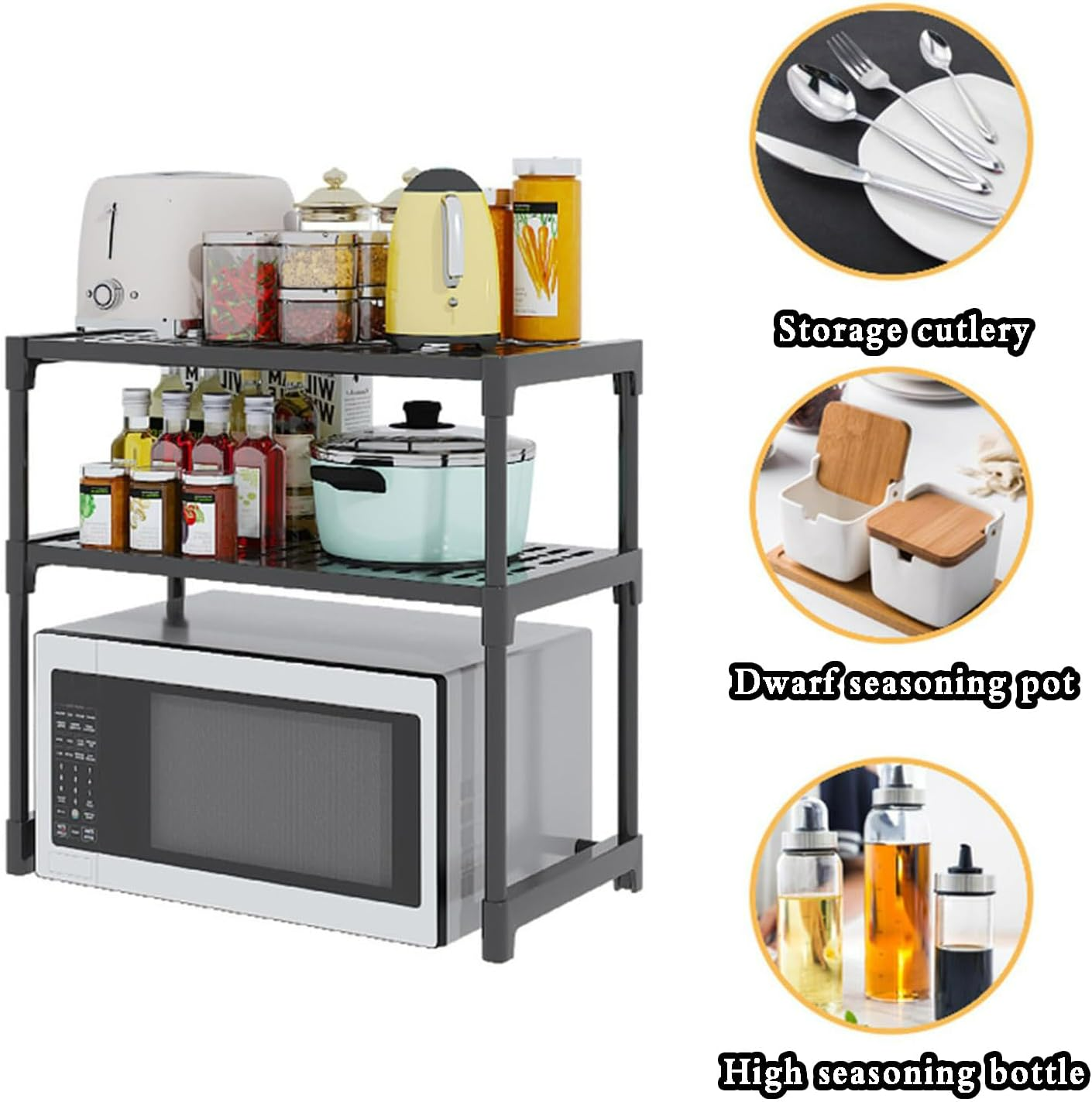 Kitchen countertop Organizer, Microwave Stand