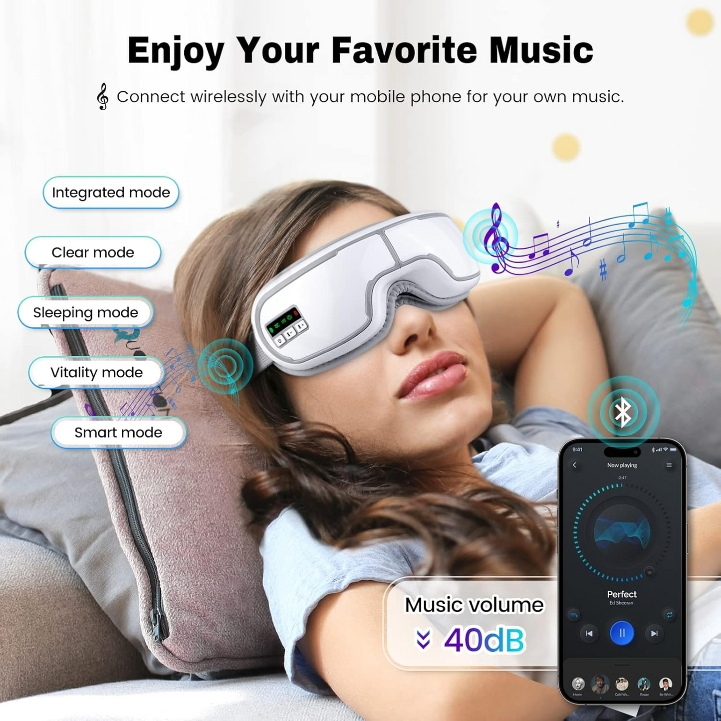 Heated Eye Massager with Compression for Migraine & Eye Relief
