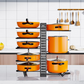 Pots and Pans Organizer Rack for Kitchen Storage Larger
