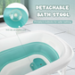 Foldable Baby Bath Tub with Bath Seat and Non-Slip Holder for Safety