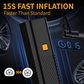 Tire Inflator Portable Air Compressor - Air Pump for Car Tires with Tire Pressure Gauge MK-322
