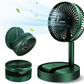 Foldable Desk Fan 3 Speeds, 180° Tilt Adjustable Rechargeable Fan with Low Noise & Long Battery Life