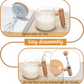 Self Stirring Coffee Mug, Glass Electric Self Mixing Cup with Lid & Handle