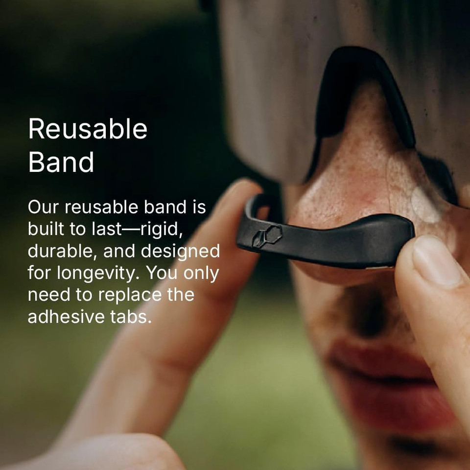 Magnetic Nasal Strips Snoring Relief Kit with Nose Clip - Breathing enhancer