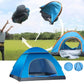 Automatic Pop-Up Tent – Double Door, Single Layer, Waterproof & Windproof for Outdoor Camping with Carry Bag – Green