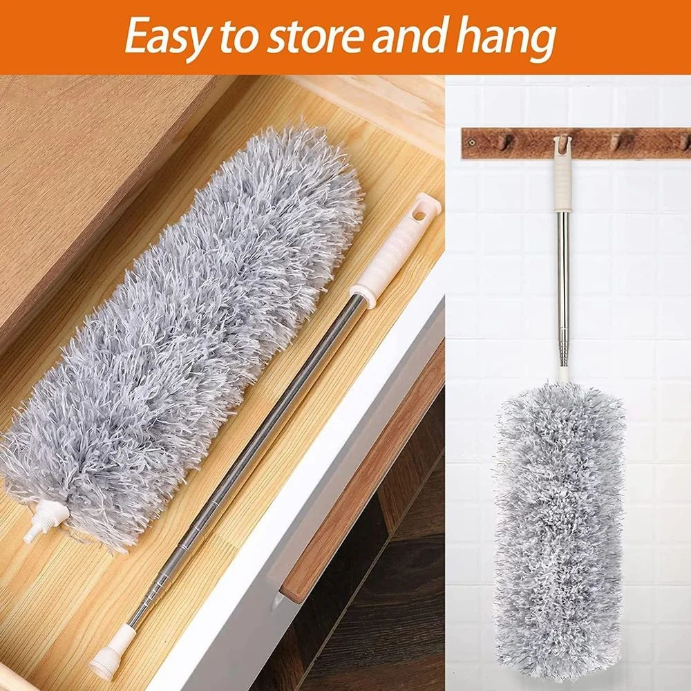 100 Inch Fan Duster, Extendable Microfiber Duster, Feather dust cleaner
