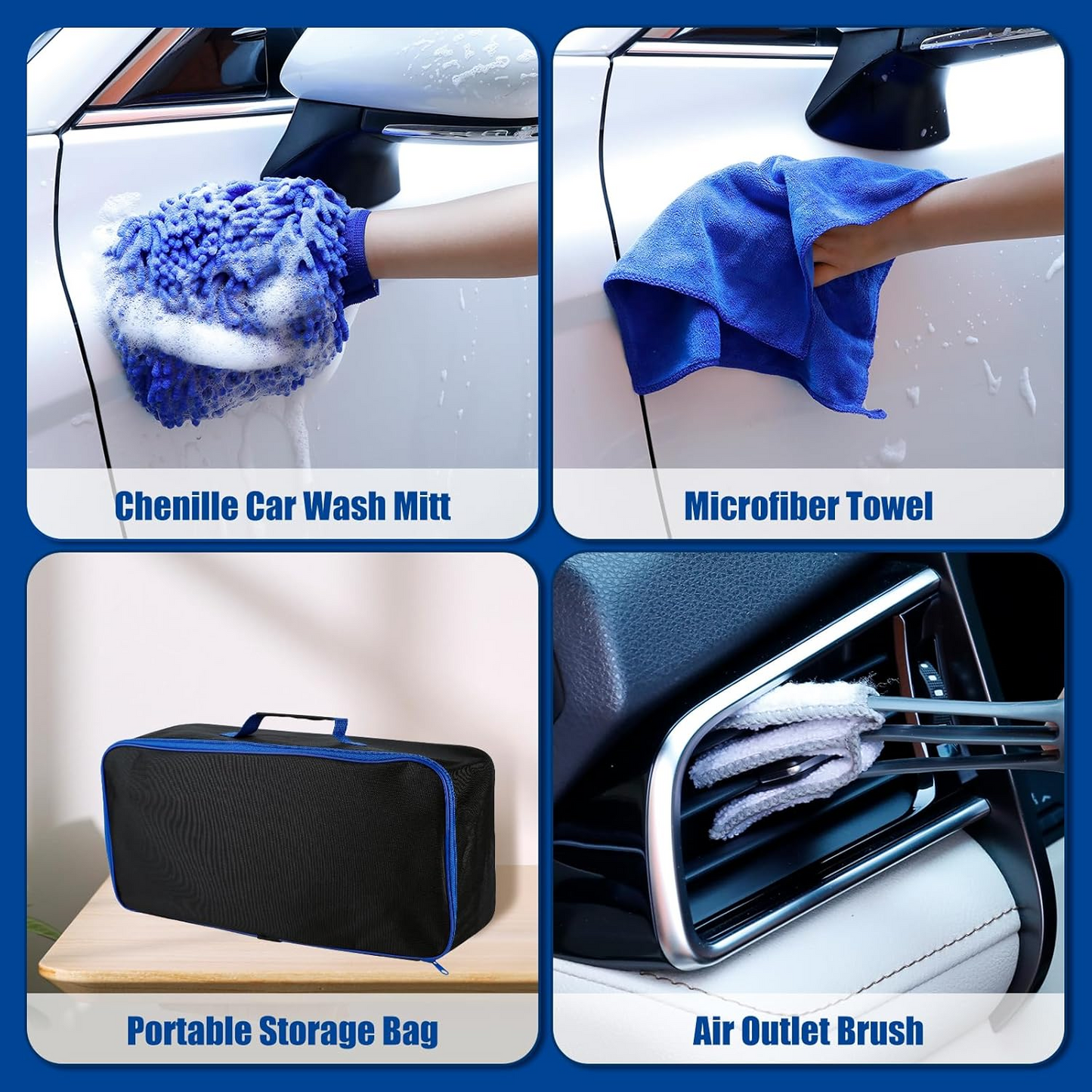 25PCS Professional Car Cleaning Kit – Interior & Exterior Cleaning Set