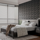 PVC 3D Black Or White Diamond Wall Panels