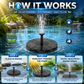 Solar Bird Bath Water Fountain Pump