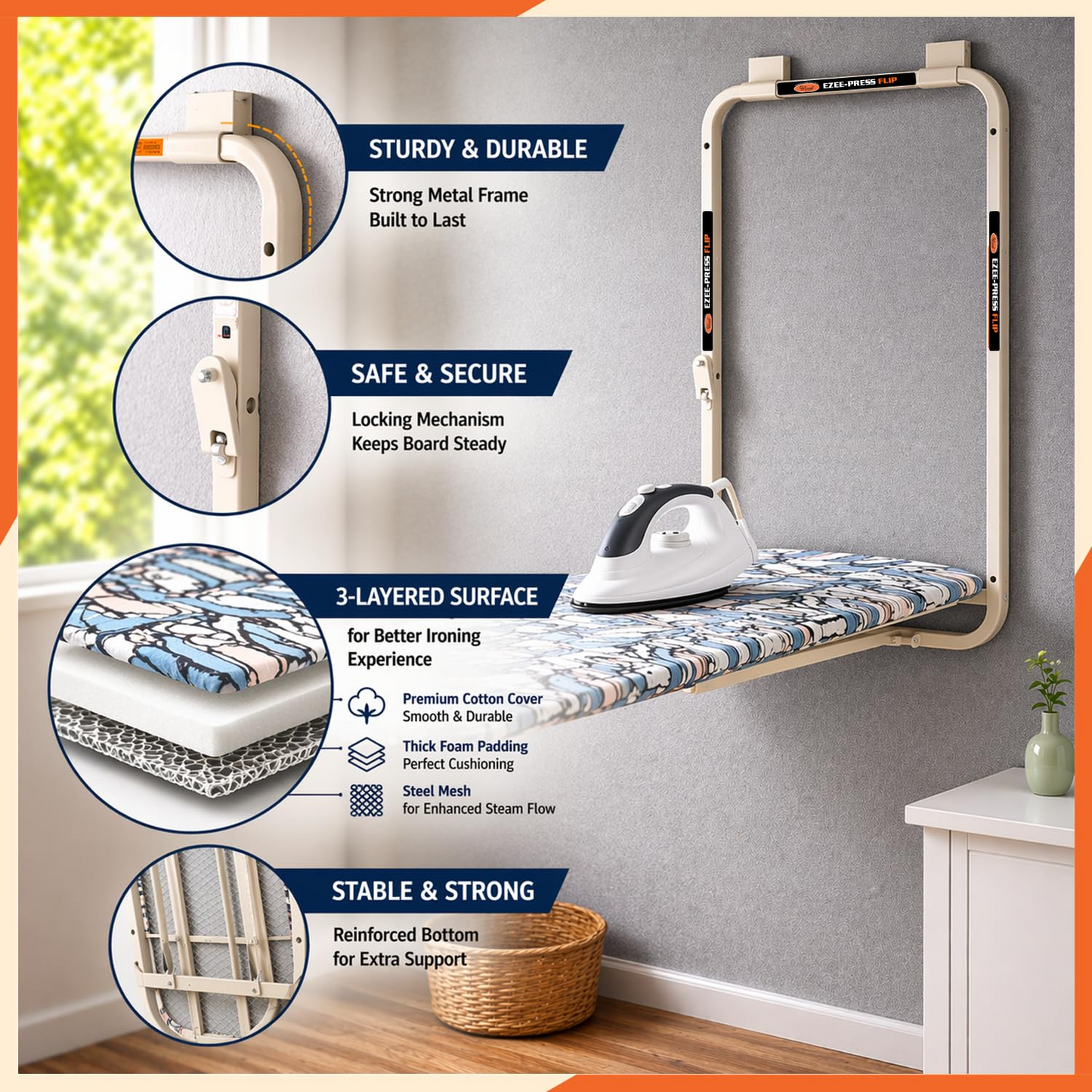 Foldable Wall Mounted Ironing Board
