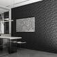 PVC 3D Black Or White Diamond Wall Panels