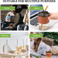Coffee Mug Glass Tumbler With Silicone Straw and Lid 360 ml, Cup With Leather Sleeve