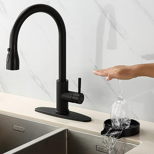 Glass Rinser Bottle Washer Kitchen Sink Cup Rinser Faucet Glass Washer Cleaner Attachment Accessory For Bar Sink Matte Black