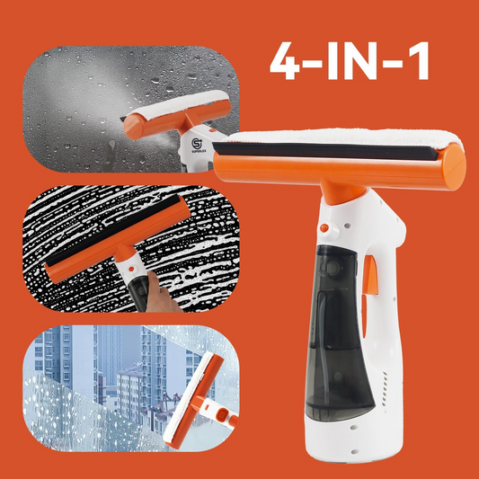 4 in 1 Rechargeable Cordless Window Vacuum Cleaner with Window Puller