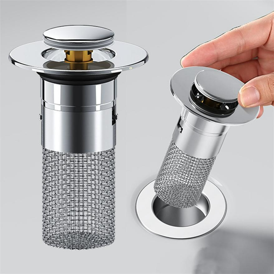 Universal Bathroom Sink Drain Stopper Double layer filtration