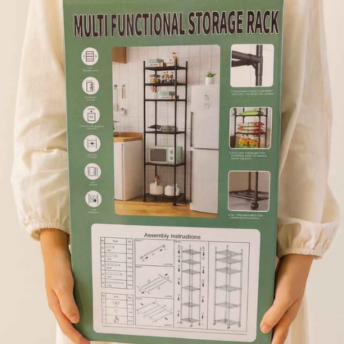 Kitchen Organiser Rolling Trolley Organizer Cart Portable Storage Rack AS-67