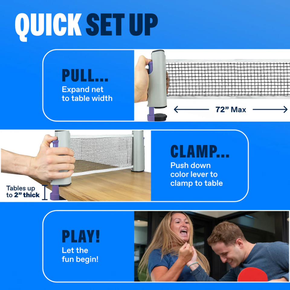 PingPong Game Set All-In-One Portable Tennis Set With Racket and balls
