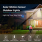 Solar Garden Wall Lights 108 LED 2 Or 3 Head Motion Sensing Technology