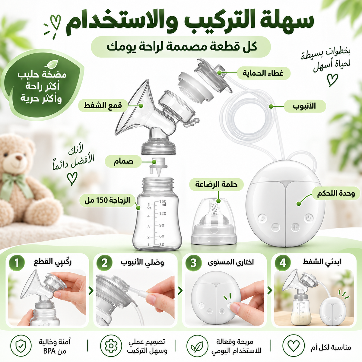SMART AUTOMATIC DOUBLE BREAST PUMP RH228