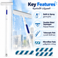Telescopic Spray Window Cleaner with wiper