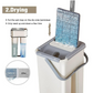 Household Cleaning Tool Wet Dry Hand-Free Mop Bucket Set With Plastic Basket Cloth Material