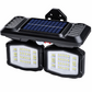 Solar Garden Wall Lights 108 LED 2 Or 3 Head Motion Sensing Technology