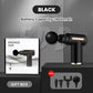 Rechargeable Mini Muscle Massage Gun With 6 Gears And 4 Massage Heads