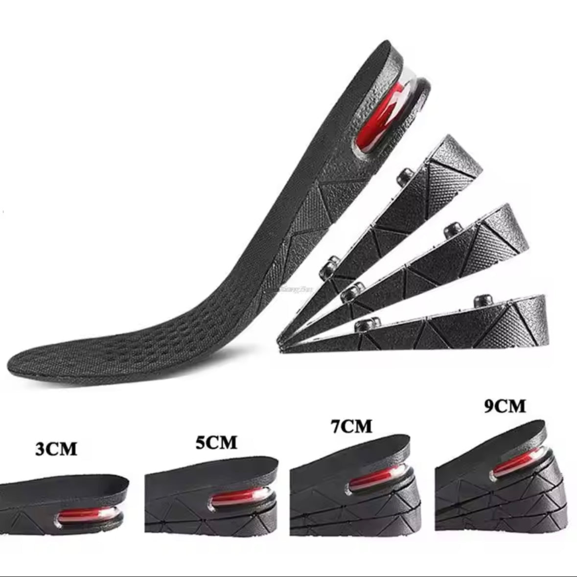 Foot Height Increase Insole With Air Cushion Adjustable Shoe
