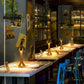 Golden Mushroom Restaurant Led Cordless Table Lamp Usb