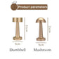 Golden Mushroom Restaurant Led Cordless Table Lamp Usb