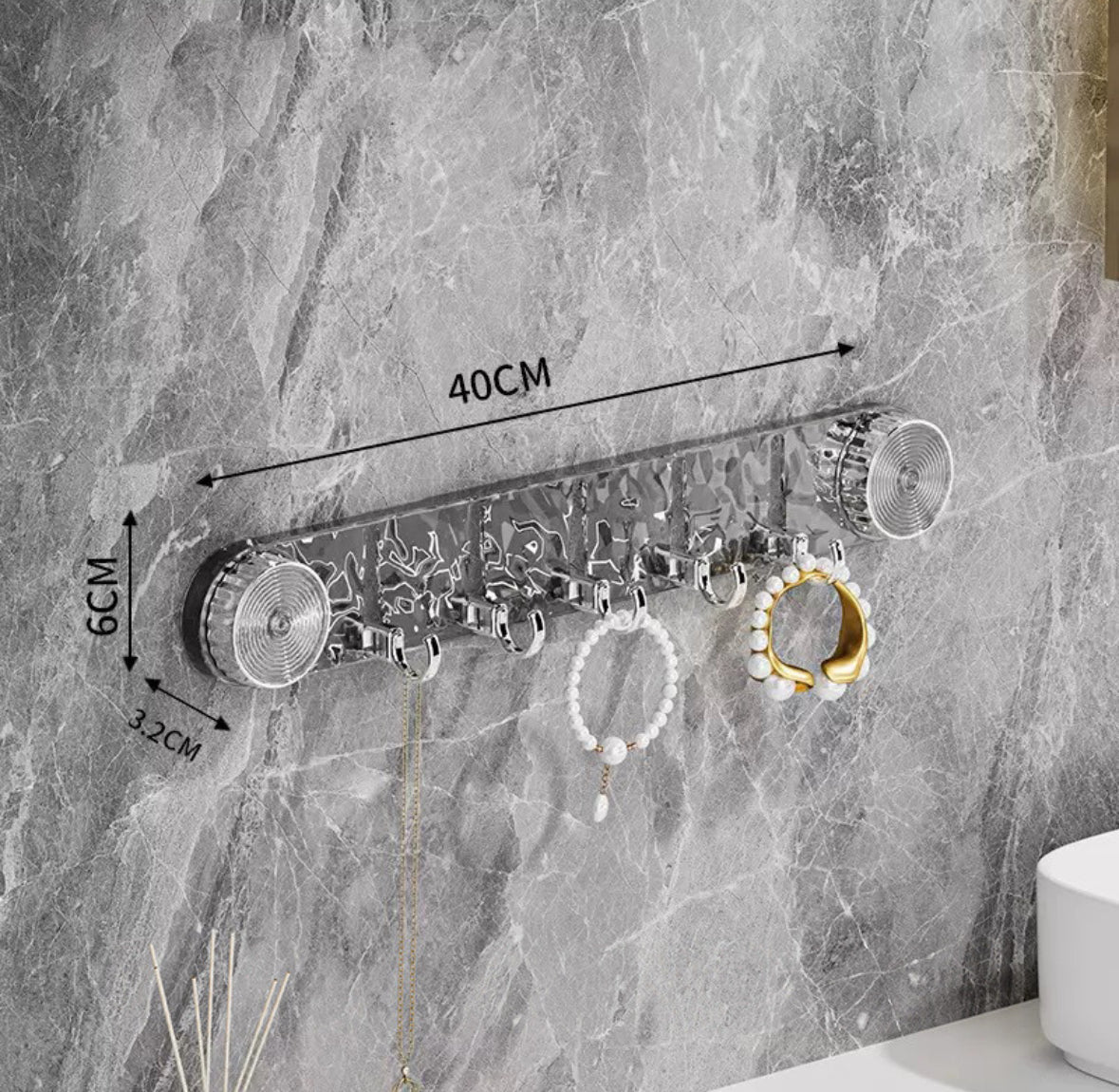 Suction Cup Hook Rack