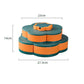Double Deck Rotating Snack Tray Flower Shape