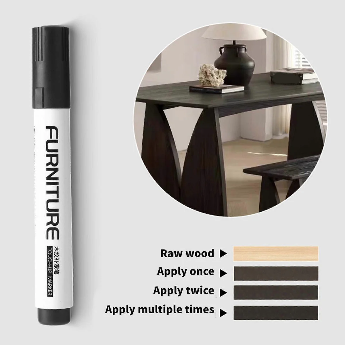Pen Wood Scratch Repair Markers (Set of 12)
