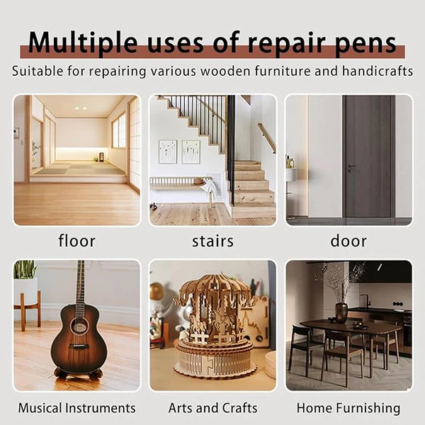Pen Wood Scratch Repair Markers (Set of 12)