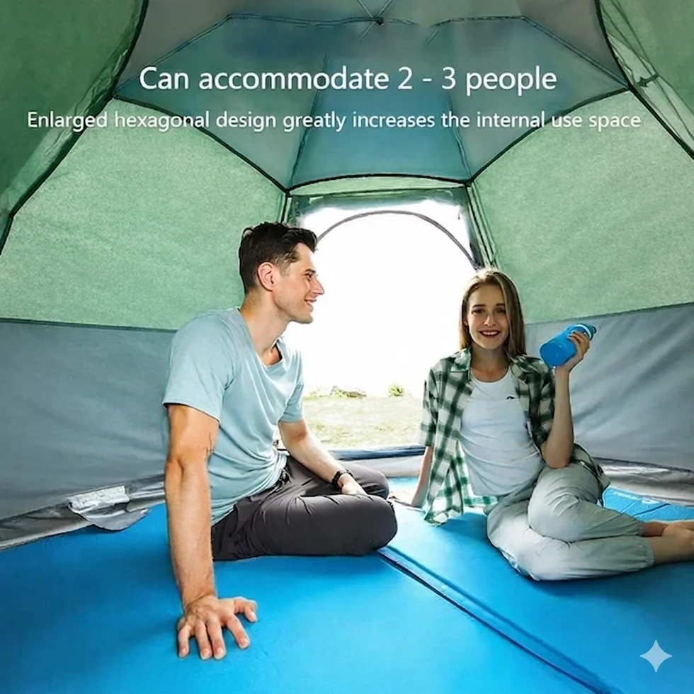 Camping Tent Instant Setup 2-3 Person
